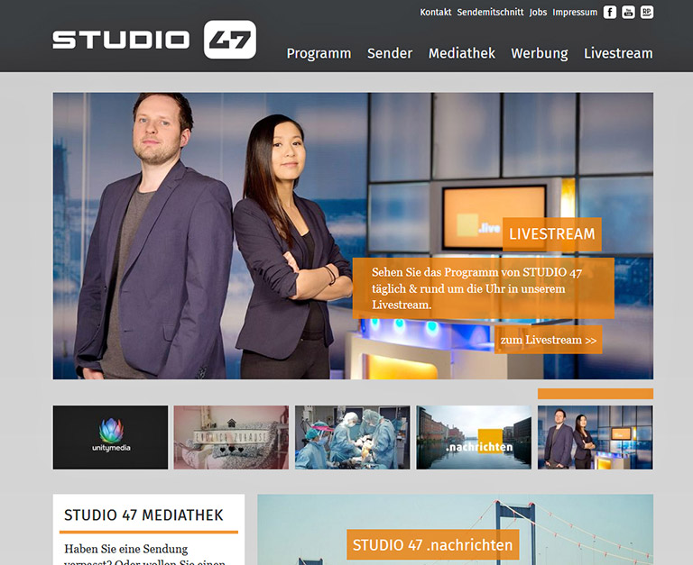 Webseite Studio 47. | Foto: screenshot